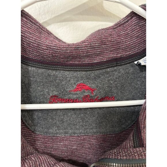 Tommy Bahama Alpine View Gray Men's Pullover Quarter Button Sweatshirt Size XXL - Picture 3 of 6